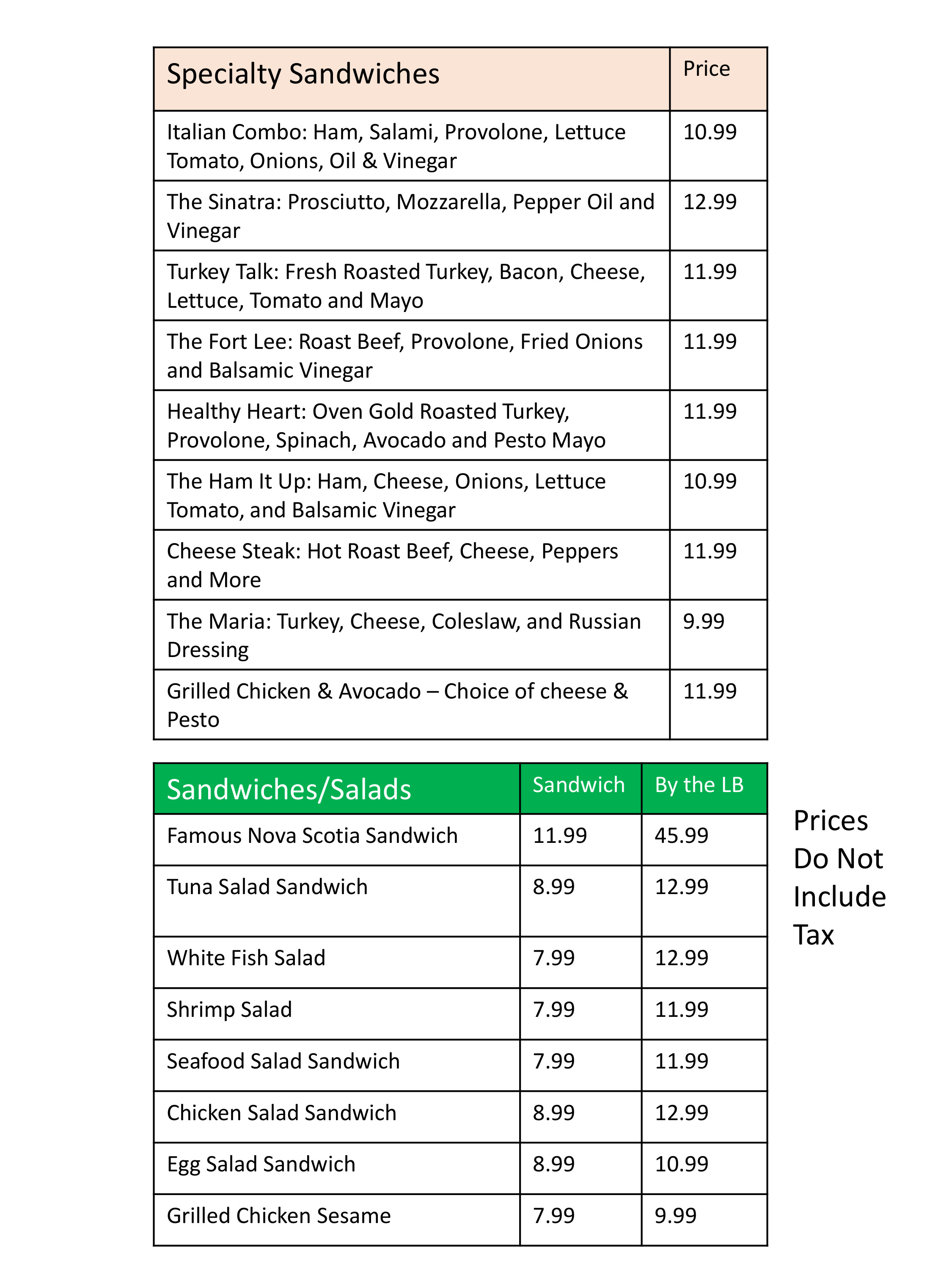 3 star bagels menu 3.18.25 4